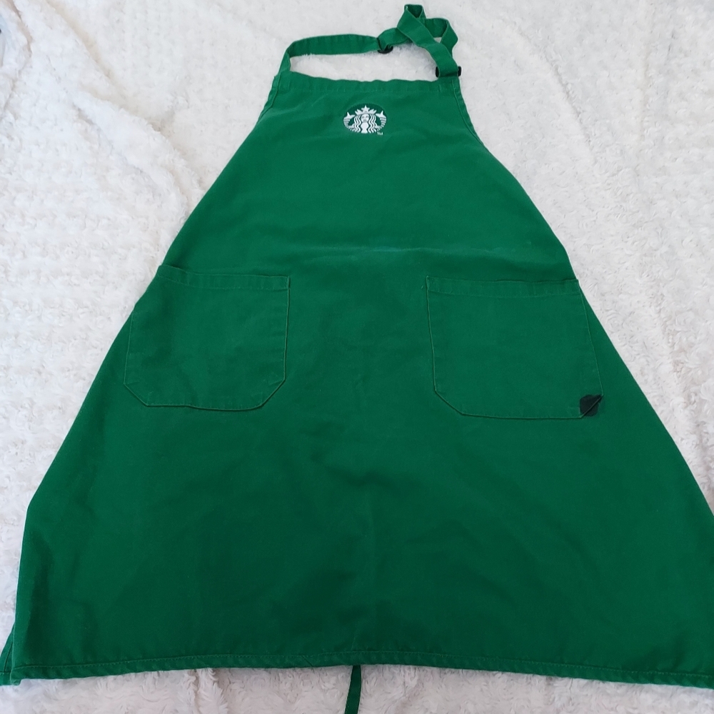 Starbucks Official Barista Green Staff Apron Uniform Coffee Java
